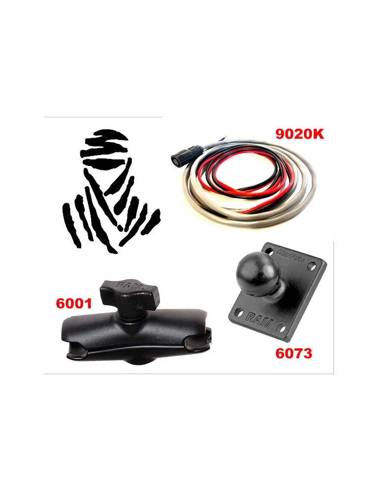 KIT DE MONTAGE : câble Alimentation 9020K + 2 Fixations RAM-Mount